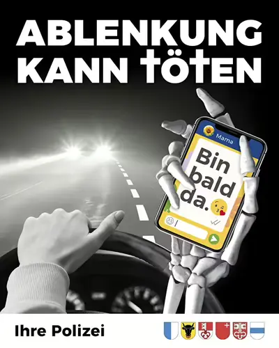 Achtung, Verkehrsteilnehmer: Ablenkung am Steuer kann tödlich sein!