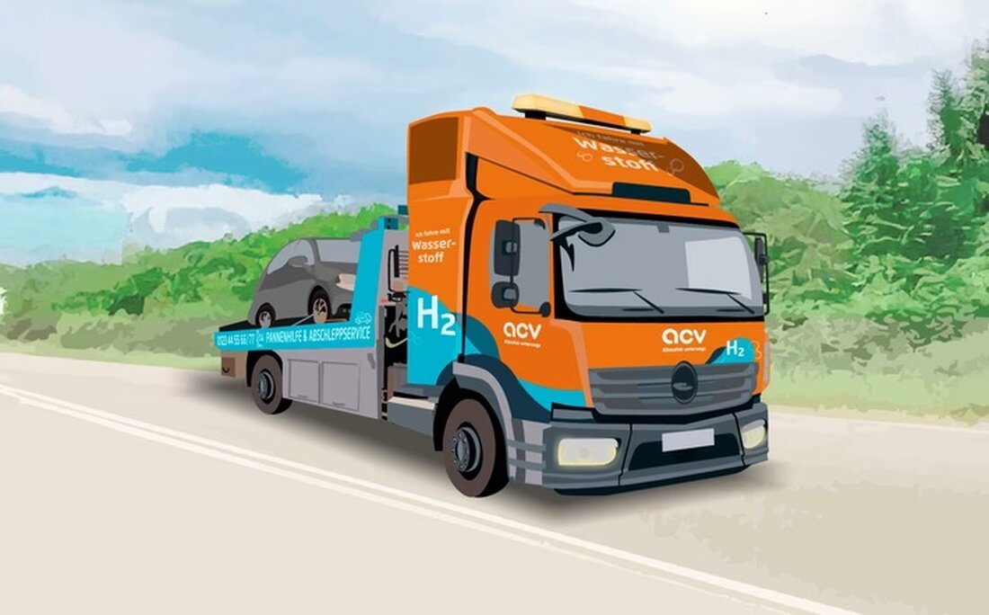 Der ACV bringt 2026 Deutschlands ersten Wasserstoff-Abschleppwagen auf die Straße, um emissionsfreie Mobilität im Alltag zu fördern.