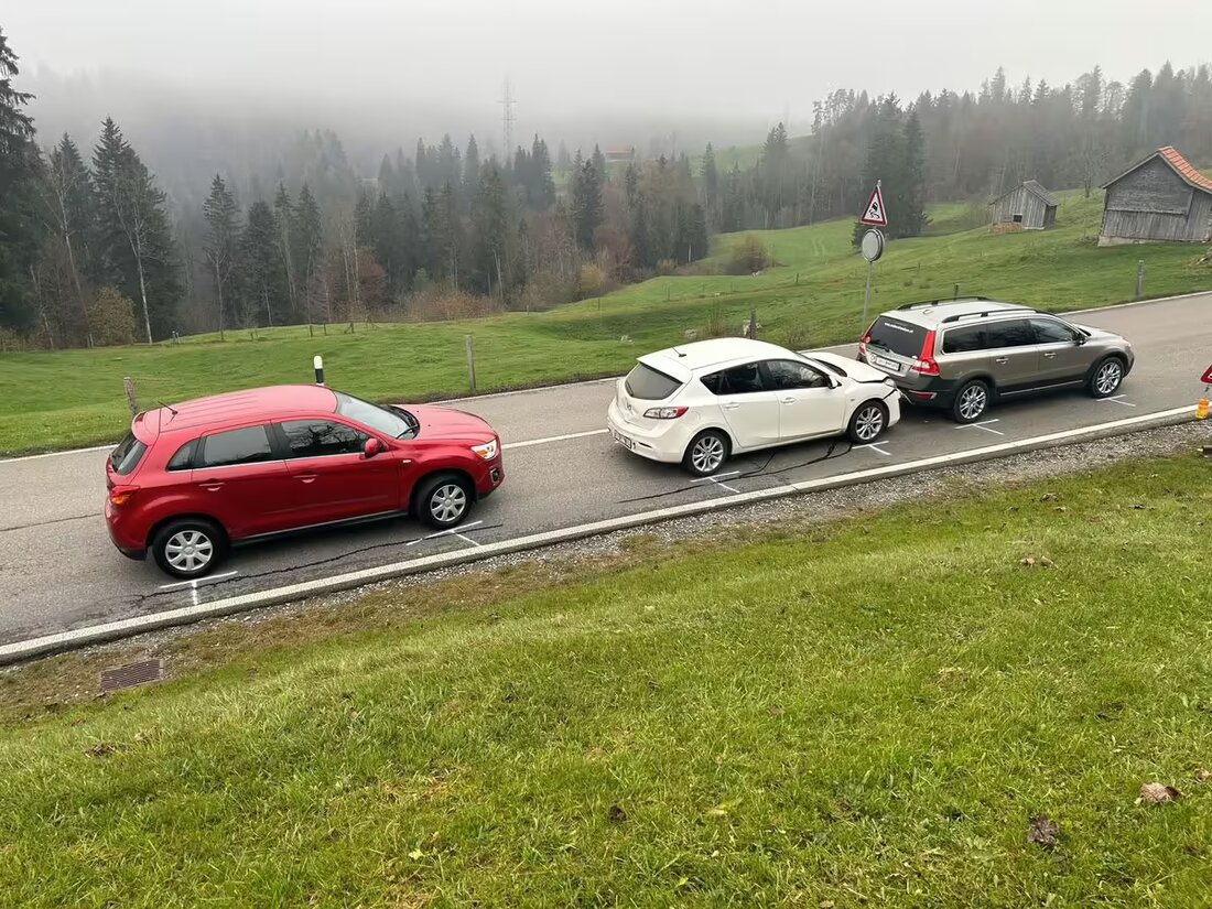 Am 03. November 2024 ereignete sich in Hundwil eine Auffahrkollision mit drei Fahrzeugen. Verletzte gab es keine, jedoch entstand erheblicher Sachschaden.