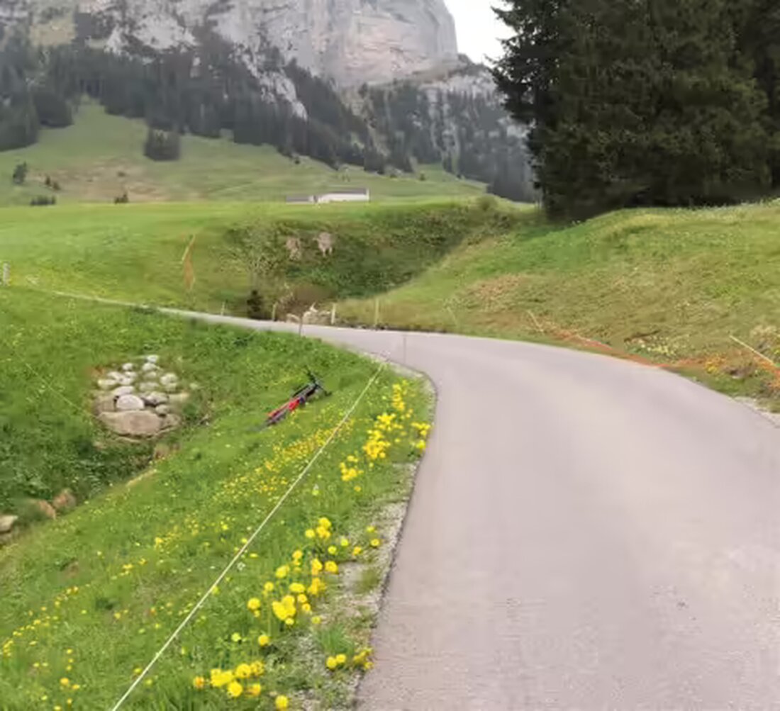 Ein E-Bike-Lenker (58) stürzte am 14.05.2022 in Brülisau ins Bachbett. Glücklicherweise erlitt er nur leichte Verletzungen.