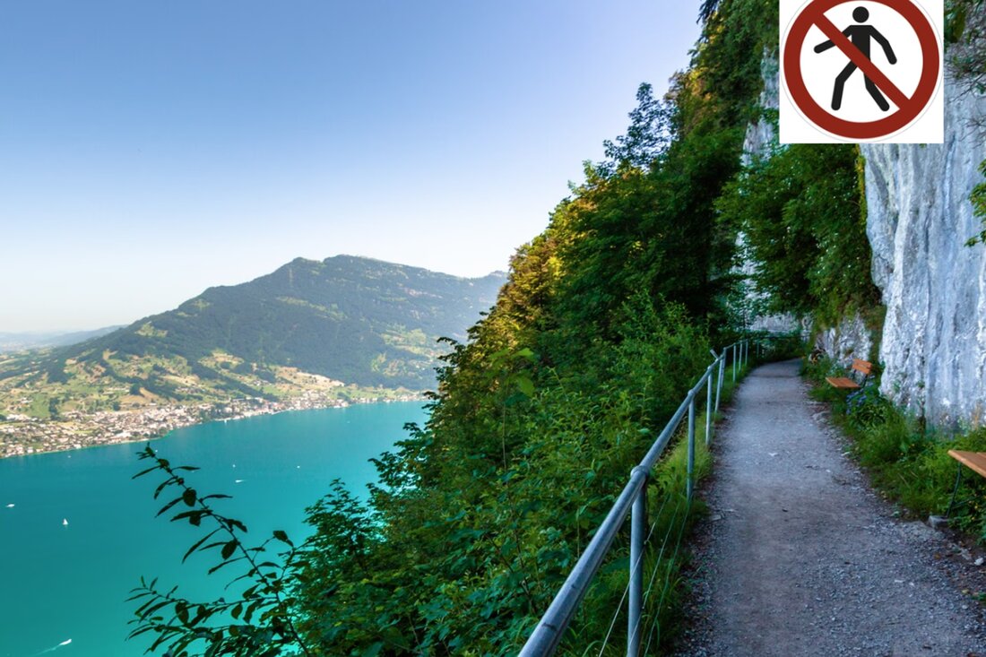 Der Felsenweg am Bürgenberg bleibt aus Sicherheitsgründen bis Karfreitag, 3. April 2026, geschlossen. Weitere Infos hier.