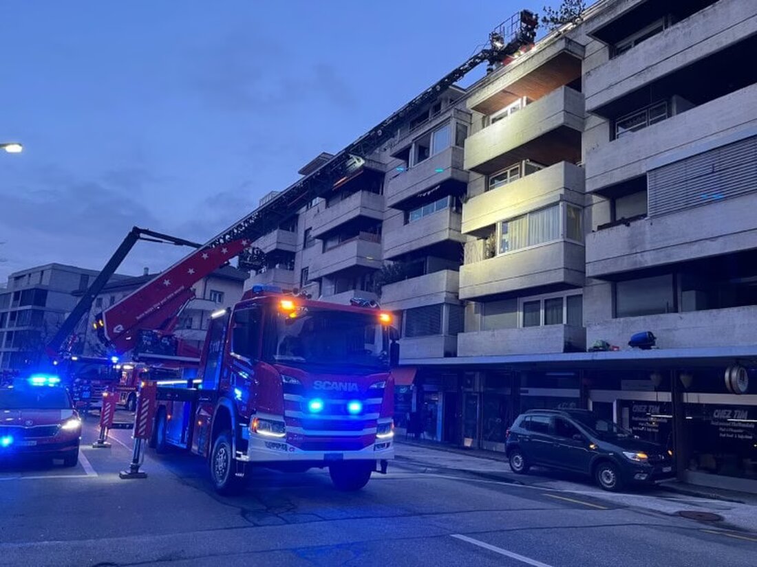 Rund 50 Personen wurden am 12. Januar 2025 nach einem Brand in Siders evakuiert. Leichte Rauchvergiftungen bei mehreren Beteiligten.
