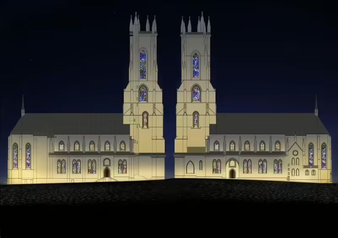 Die Modernisierung der Aussenbeleuchtung der St.-Nikolaus-Kathedrale beginnt im Oktober 2024. Geplant von Reflexion AG, wird die neue Beleuchtung energieeffizient sein und Lichtverschmutzung reduzieren.