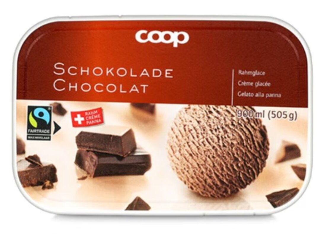 Öffentliche Warnung: Coop Rahmglace Schokolade 900 ml enthält nicht deklariertes Haselnuss-Allergen. Allergiker sollen das Produkt meiden.