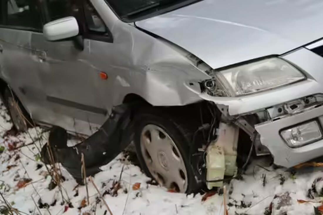 Ein Autofahrer (70) verursachte einen Totalschaden, als er während der Fahrt in Eggerstanden sein Handy aufheben wollte.