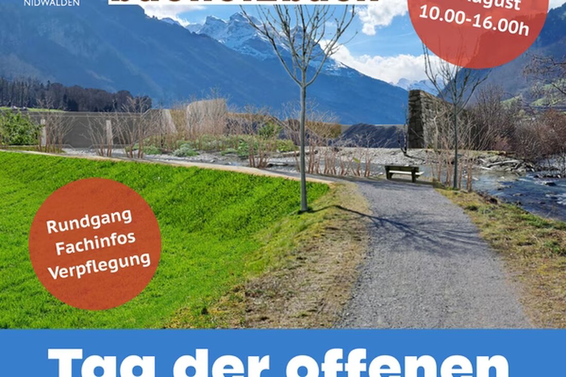 Erfahren Sie alles über das Hochwasserschutzprojekt am Buoholzbach und den Tag der offenen Baustelle am 30. August 2025.