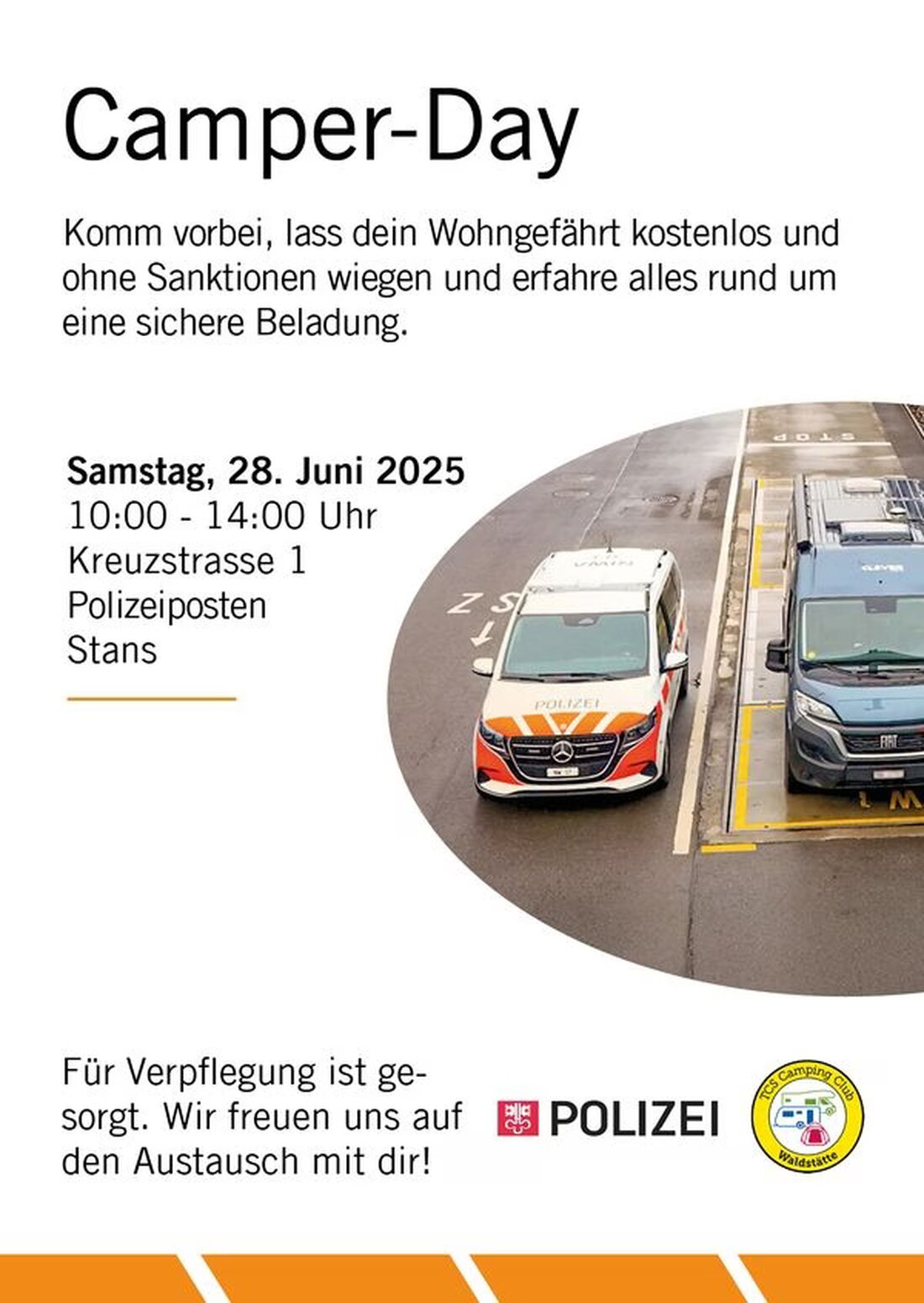 Erfahren Sie alles über den "Camper Day" in Stans: Kostenloses Wiegen von Wohnmobilen und praktische Sicherheitstipps am 28. Juni 2025.