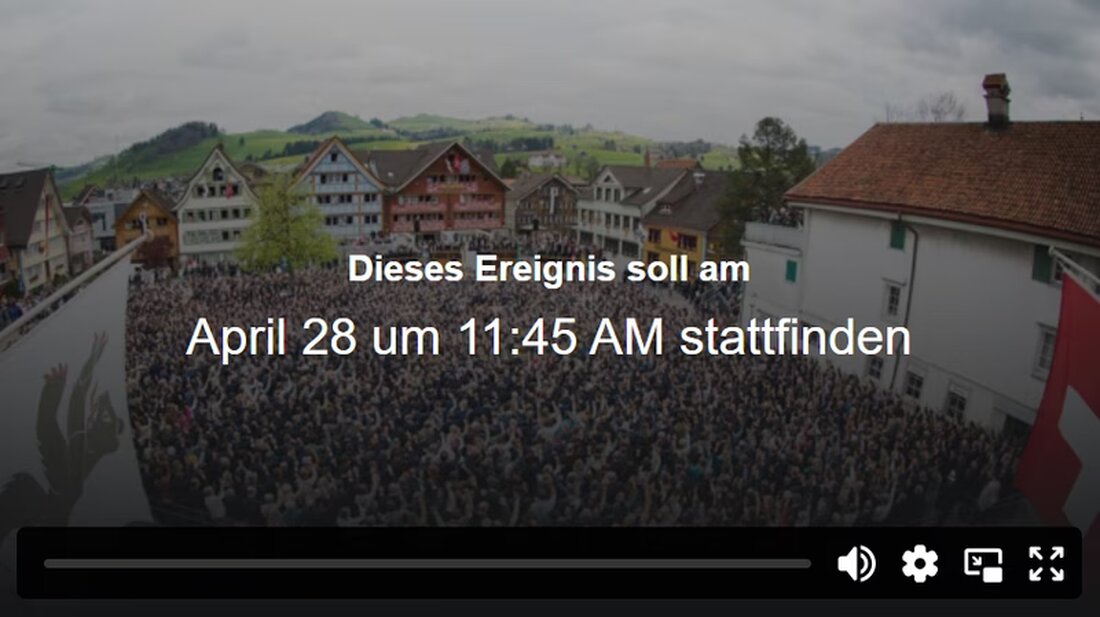 Am 27. April 2025 wird die Landsgemeinde live ab 11.45 Uhr übertragen. Sehen Sie den Stream auf www.ai.ch/landsgemeinde.