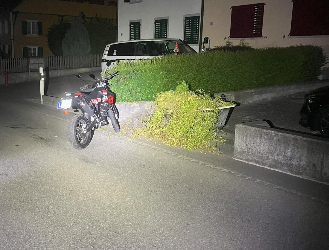 Ein 16-jähriger Motorrad-Lernfahrer stürzte in Zufikon nach einem missglückten Manöver und wurde leicht verletzt ins Spital gebracht.