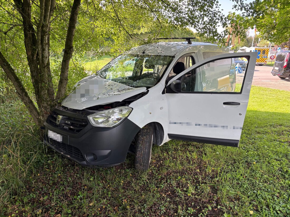 In Lipperswil verunfallte ein Lieferwagenfahrer nach einem Ausweichmanöver; eine Beifahrerin wurde verletzt und ins Spital gebracht.