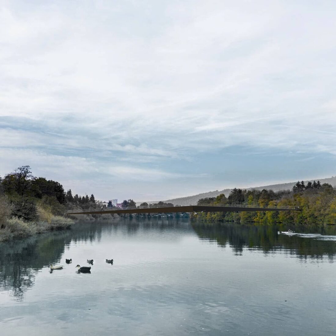 Der Limmatsteg Chlosterschür zwischen Neuenhof und Würenlos wurde sistiert, da beide Gemeinden den Kredit ablehnten. Die Planung bleibt bestehen.