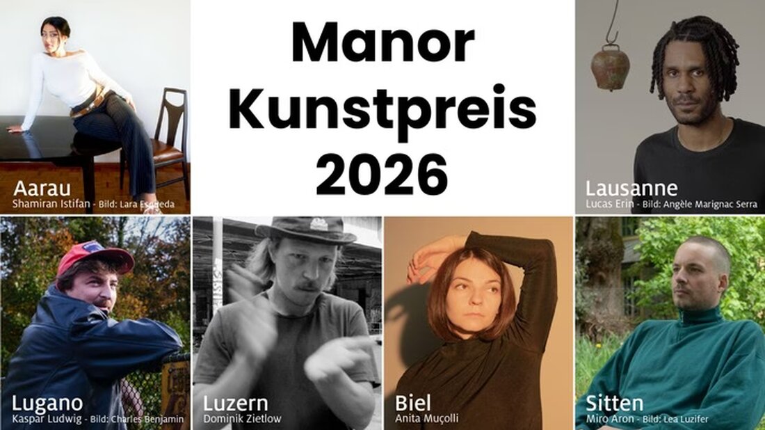 Sechs talentierte Künstler*innen präsentieren ihre Werke im Rahmen des Manor Kunstpreises 2026 in renommierten Schweizer Institutionen.