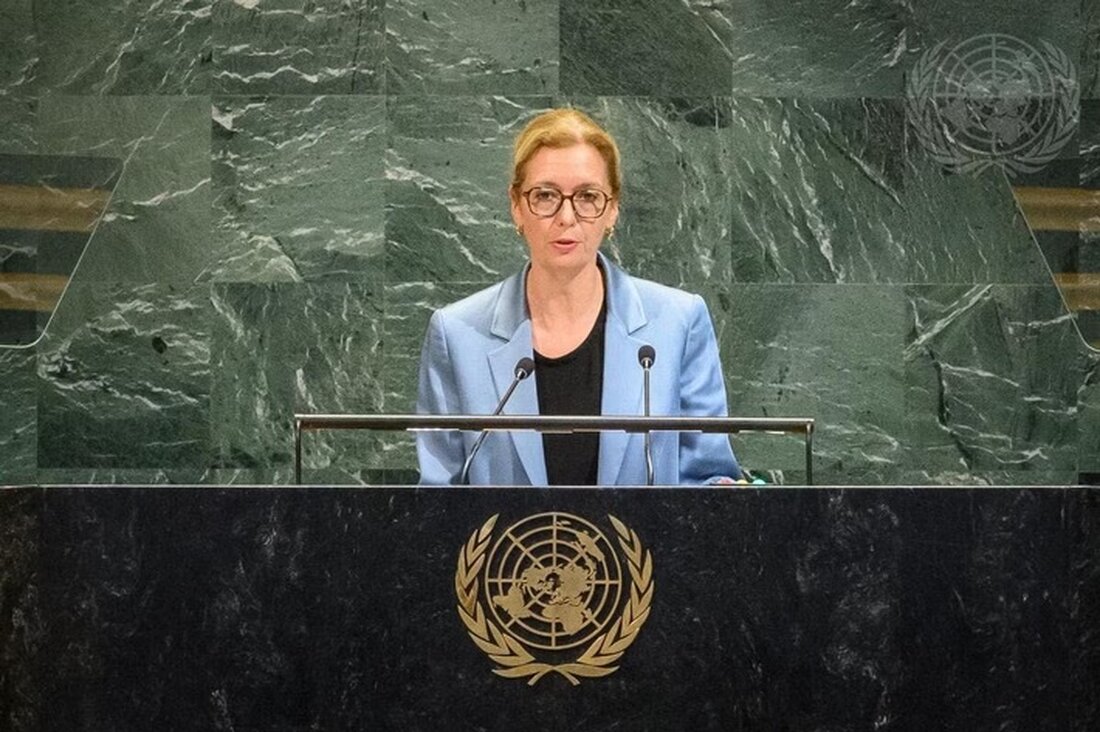 Regierungschefin-Stellvertreterin Sabine Monauni appelliert vor der UNO für Frieden und Reformen zur Stärkung der internationalen Zusammenarbeit.