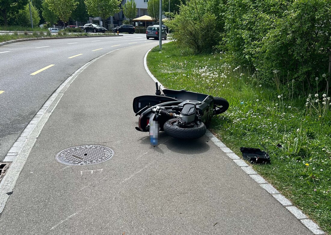 Ein Motorradfahrer verletzte sich am Samstag in Münchwilen bei einem Selbstunfall. Die Polizei ermittelt die Unfallursache.