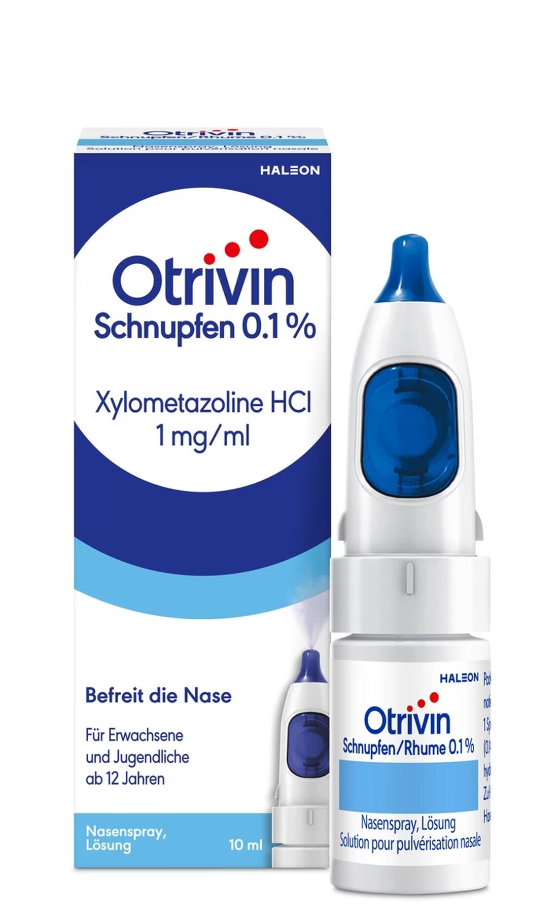 Haleon präsentiert innovative Sprühtechnologie für Otrivin Nasensprays, verfügbar ab September 2025 in der Schweiz, zur Linderung von Erkältungssymptomen.