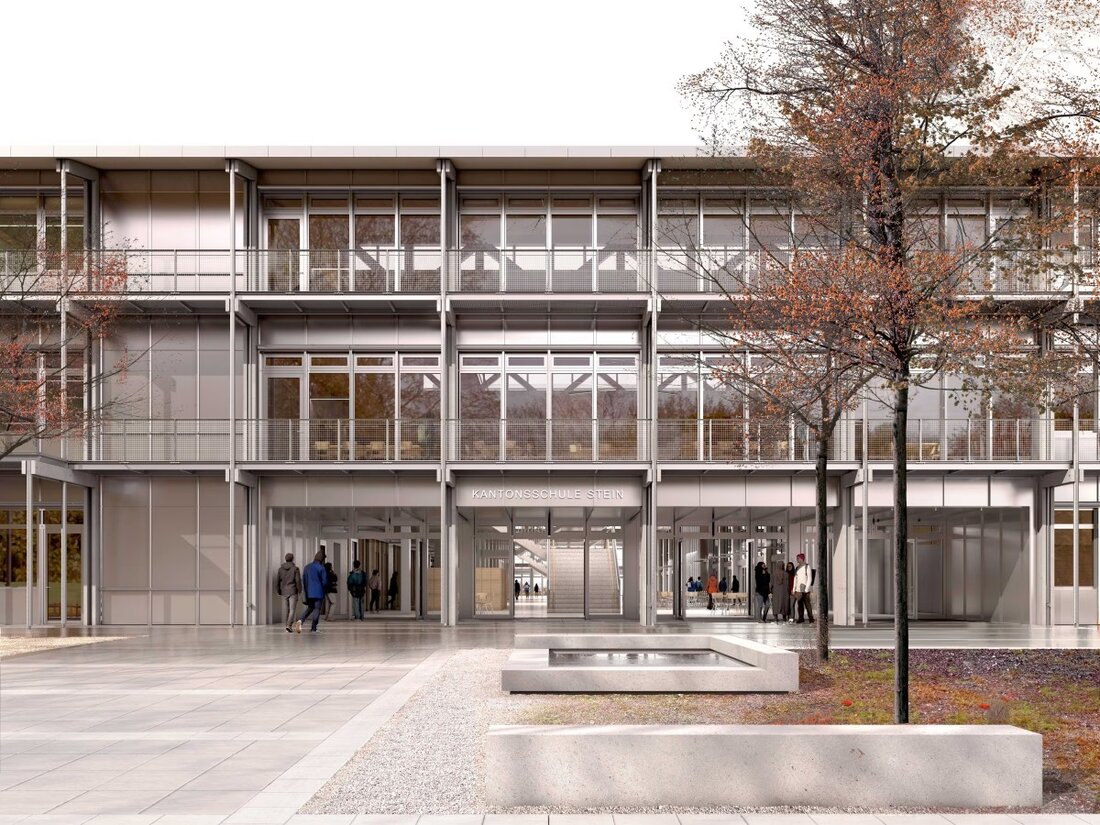 Regierungsrat Aargau beantragt 221,9 Millionen Franken für den Neubau der Kantonsschule Stein, Schulstart 2025 geplant.