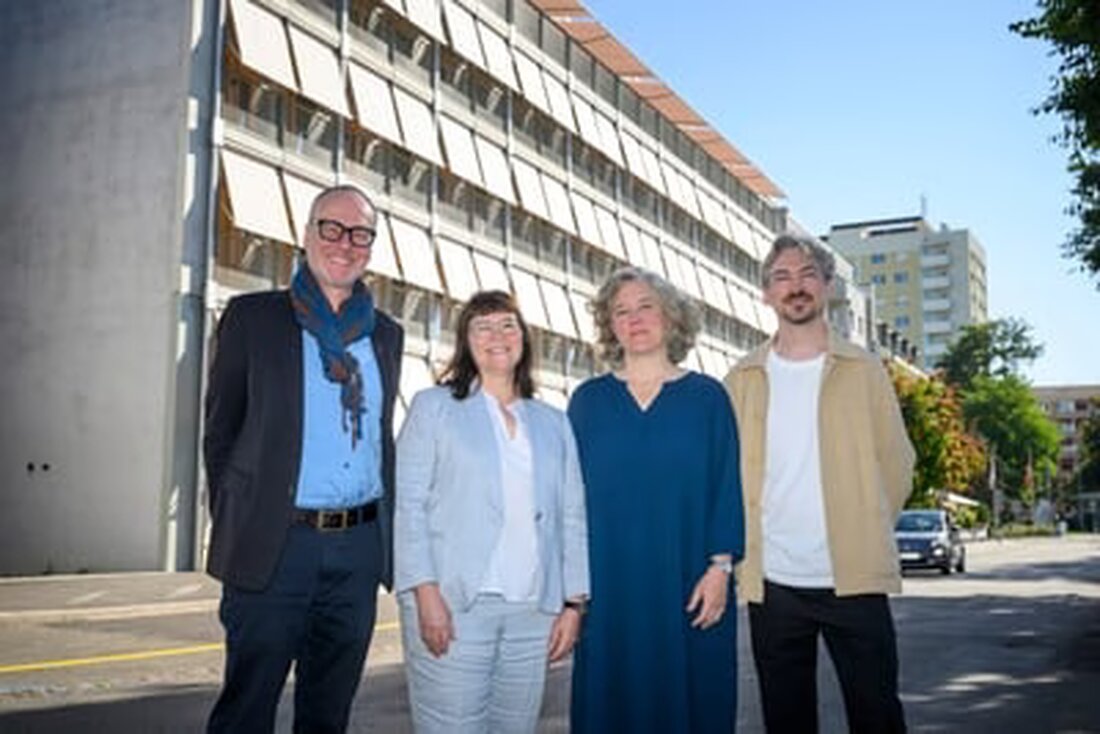 Das ehemalige Amtsgebäude in Basel wird zu «CoDeck». 28 erschwingliche Wohnungen und Räume für Musiker stehen bereit.