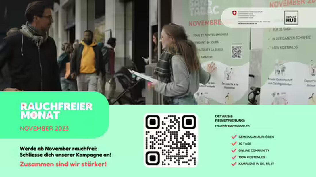 Im November 2023 startet erneut der Rauchfreie Monat. Unterstützen Sie mit kostenlosem Programm und professioneller Begleitung den Stopp.