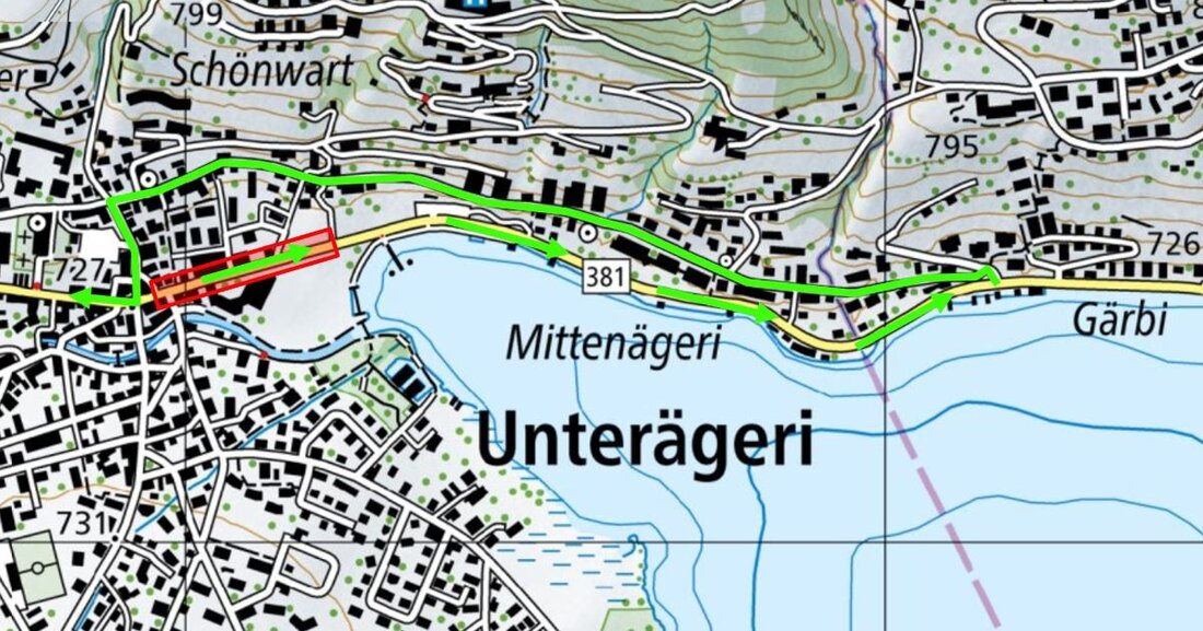 Ab dem 23. Juni 2025 wird die Seestrasse in Unterägeri wegen Belagsarbeiten teilgesperrt. Umleitungen sind eingerichtet.