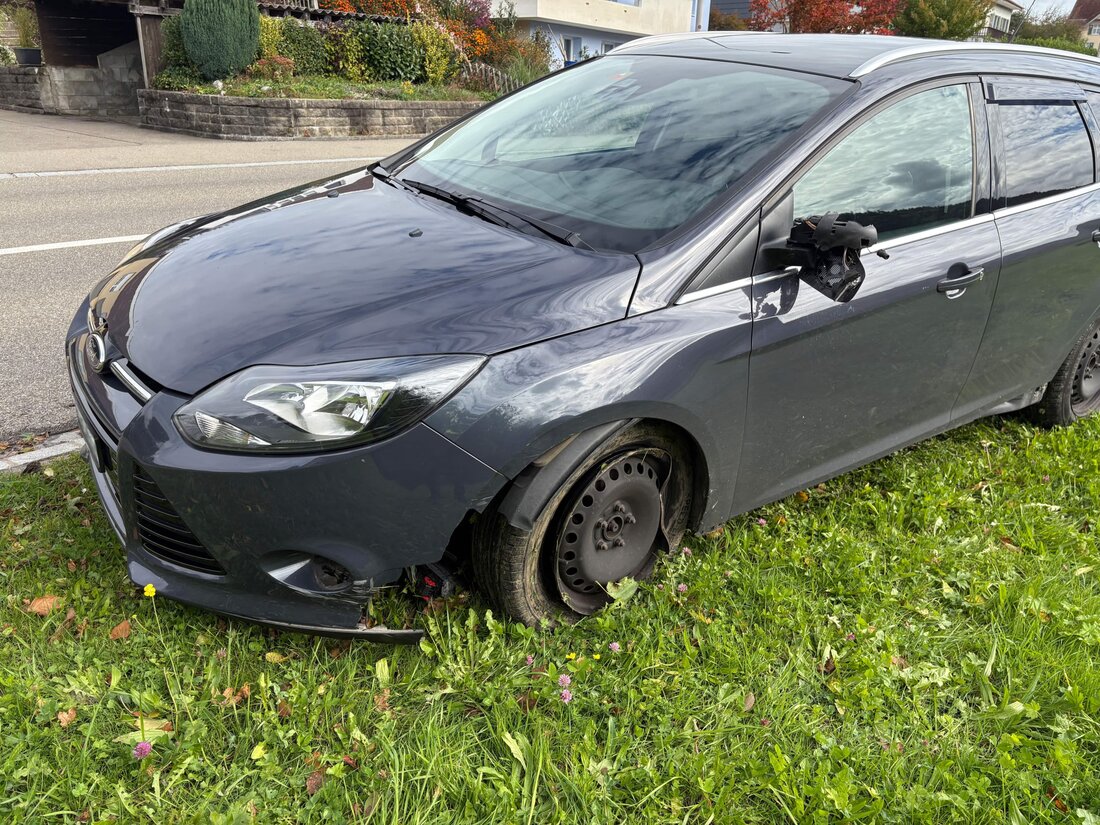 Ein 74-jähriger Autofahrer verunfallte in Guntershausen b. Aadorf wegen Sekundenschlafs; niemand wurde verletzt, aber hoher Sachschaden entstand.