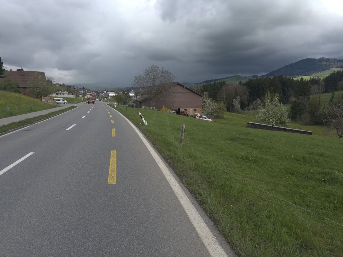In Waldstatt verletzte sich eine 39-Jährige bei einem Selbstunfall am 25. April 2025. Verdacht auf Fahrunfähigkeit.