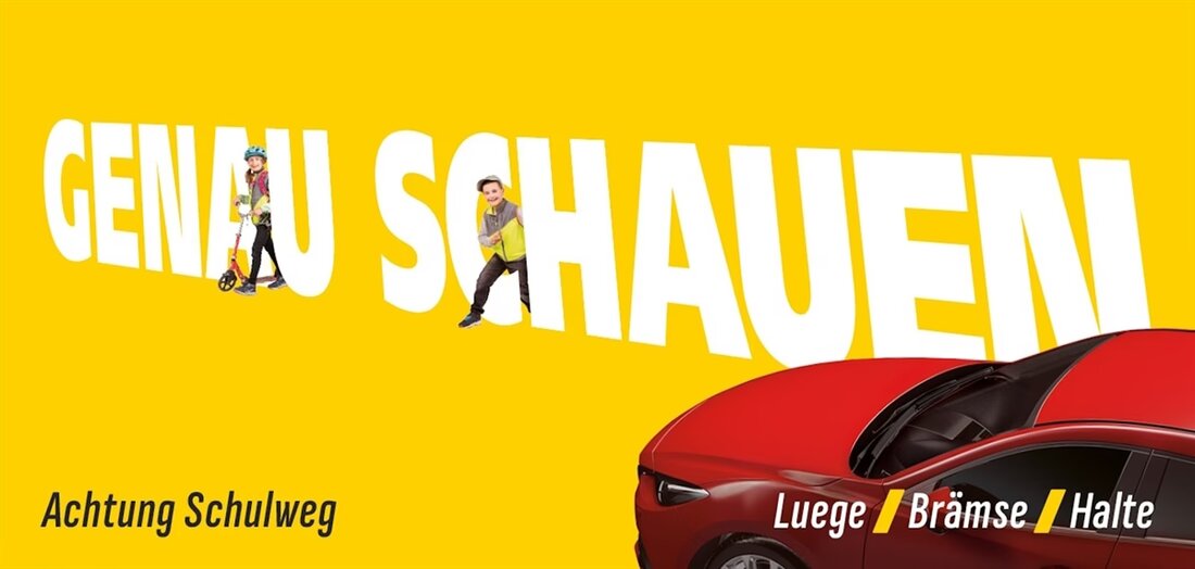 Ab 11. August 2025 startet die Schule im Kanton Graubünden. Die Polizei verstärkt die Präsenz zum sicheren Überqueren der Straße.