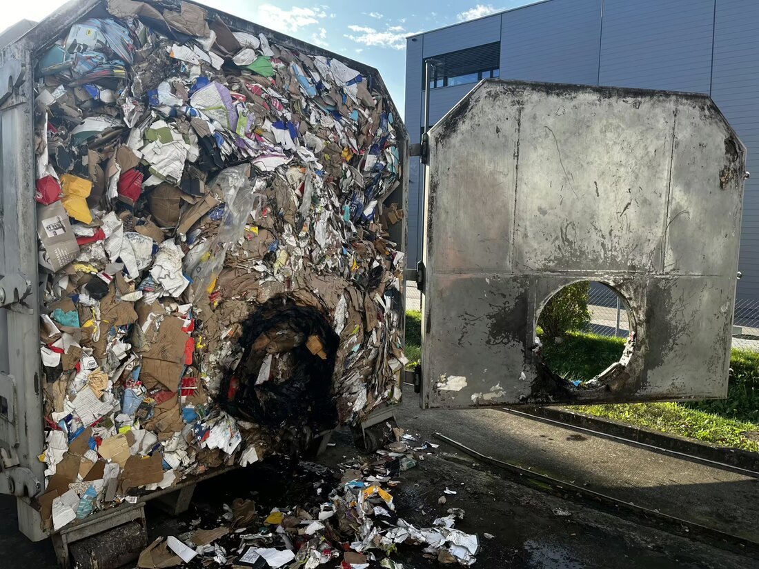 In Aadorf kam es zu einem Brand in einer Kartonpresse. Die Feuerwehr konnte schnell eingreifen, es gab keine Verletzten.