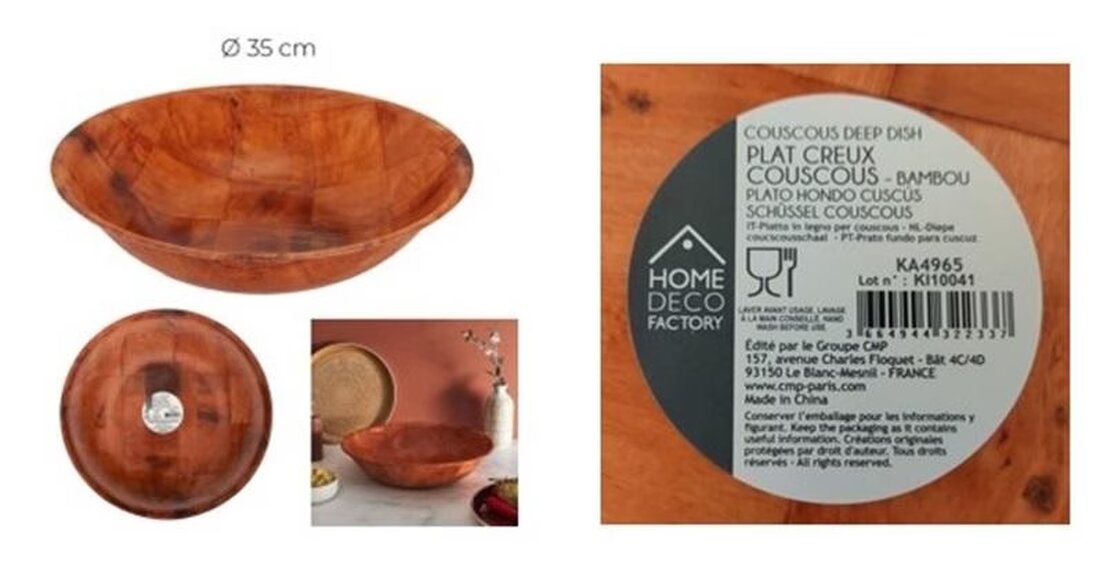 Öffentliche Warnung: Bambus-Schüsseln von Home Deco Factory setzen gefährliches Formaldehyd frei. Rückgabe empfohlen!