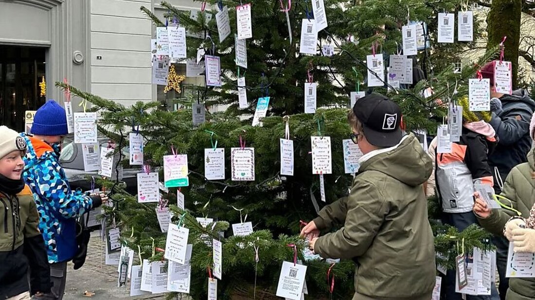 Die Aktion Wunschbaum in Glarus begeistert erneut mit über 200 erfüllten Kinderwünschen am ersten Tag. Geschenke bis 15. Dezember.