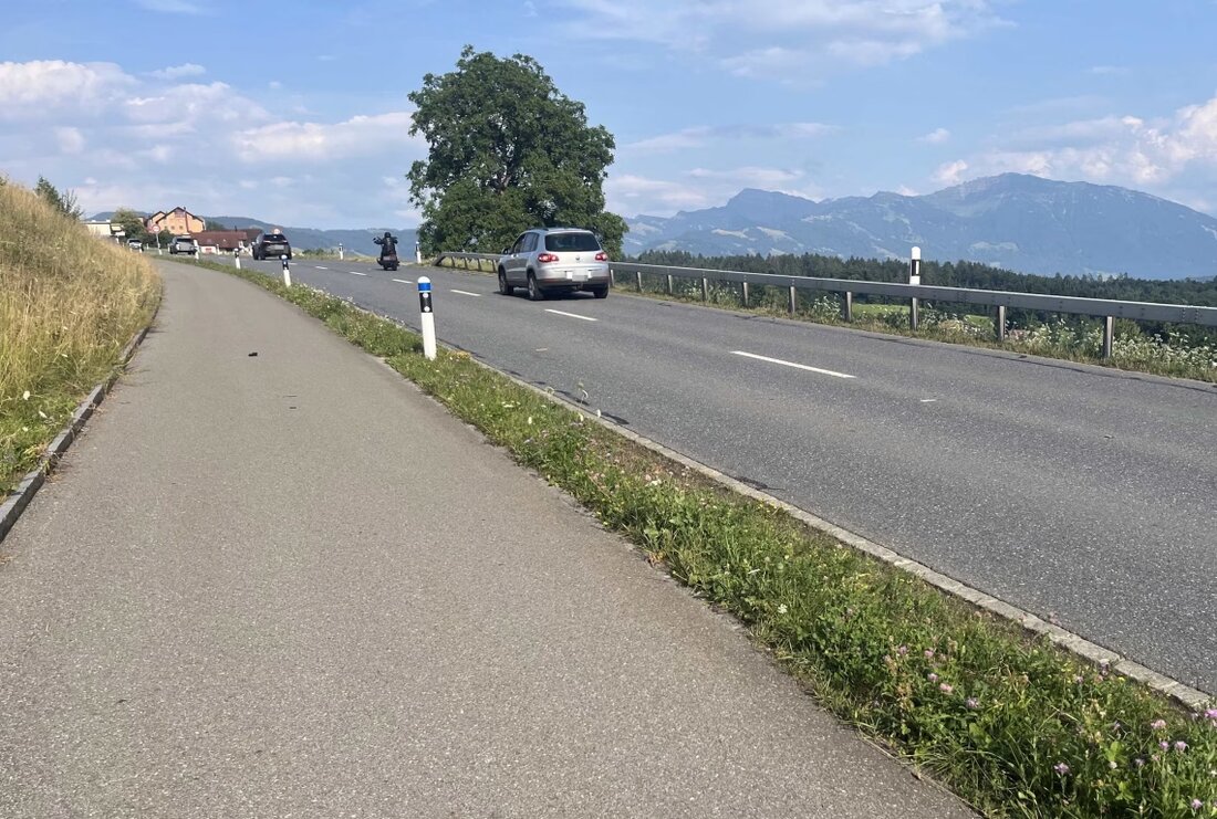Am 05.07.2025 kam es in St. Gallenkappel zu einer Streifkollision. Polizei sucht Zeugen des flüchtigen Fahrzeugs – roter Ford Focus.