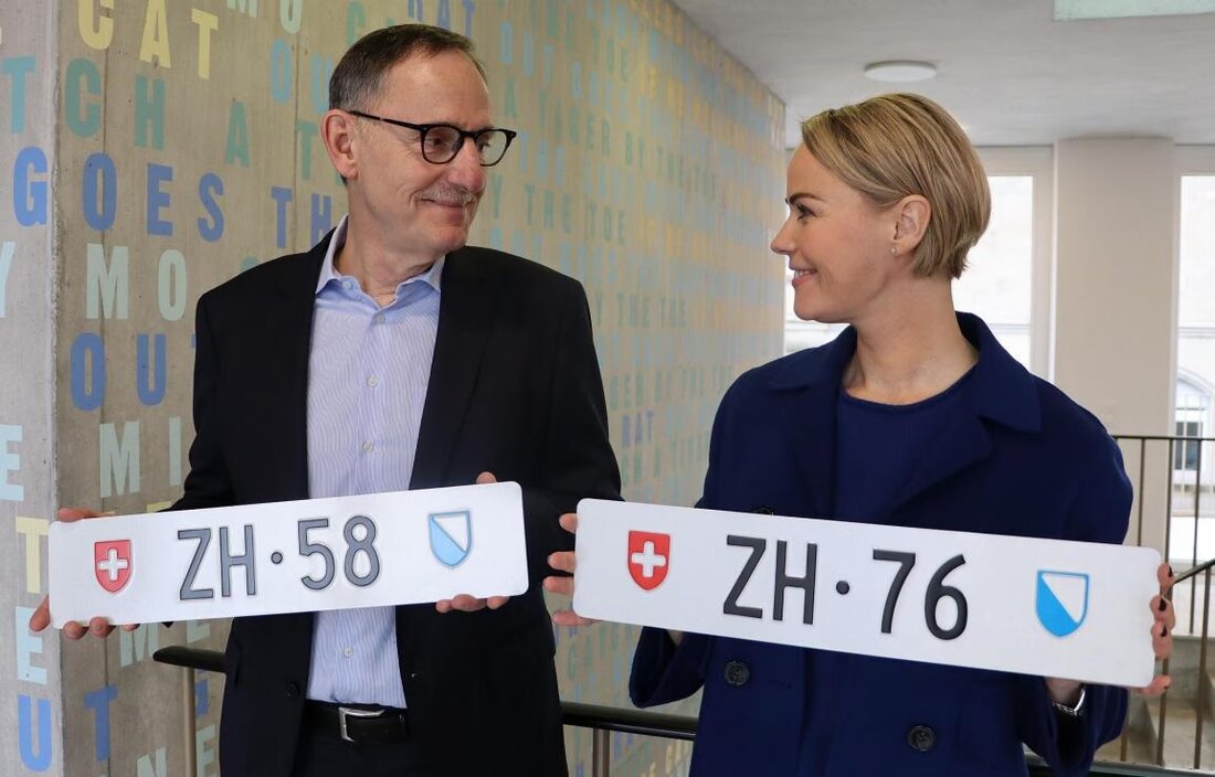 Regierungsrat Mario Fehr ersteigerte das Kontrollschild «ZH 58» für 90.000 Franken. Gesamterlös der Auktion: 150.000 Franken.