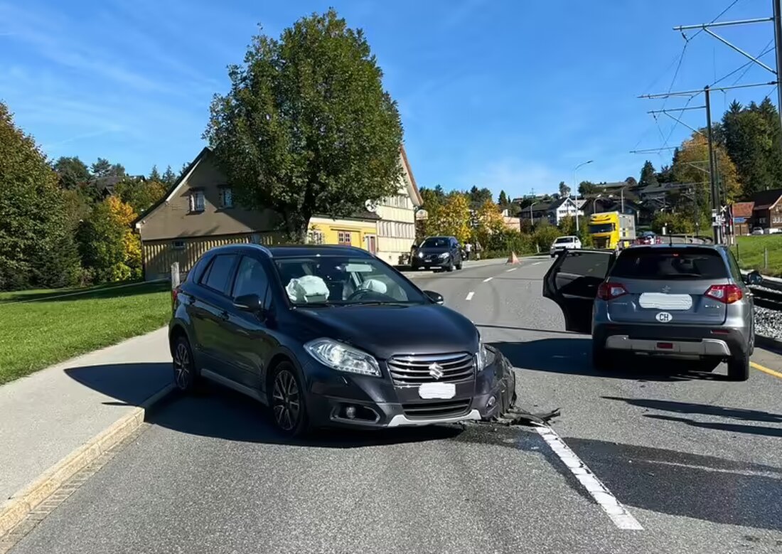 Am Dienstagnachmittag kam es in Appenzell zu einer seitlichen Frontalkollision zwischen zwei Fahrzeugen, glücklicherweise ohne Verletzte.