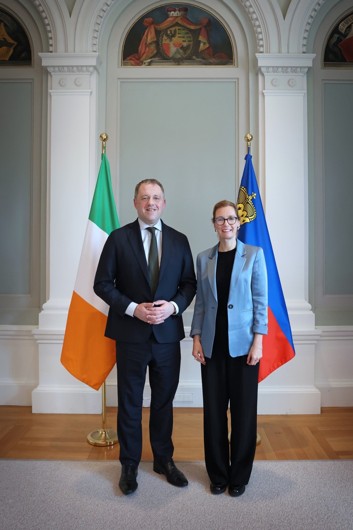 Irischer Minister Byrne zu wichtigen Gesprächen in Vaduz empfangen