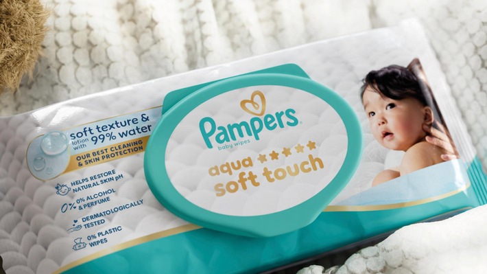 Die neuen Pampers Aqua Soft Touch: Sanfter Schutz für Babys Haut!