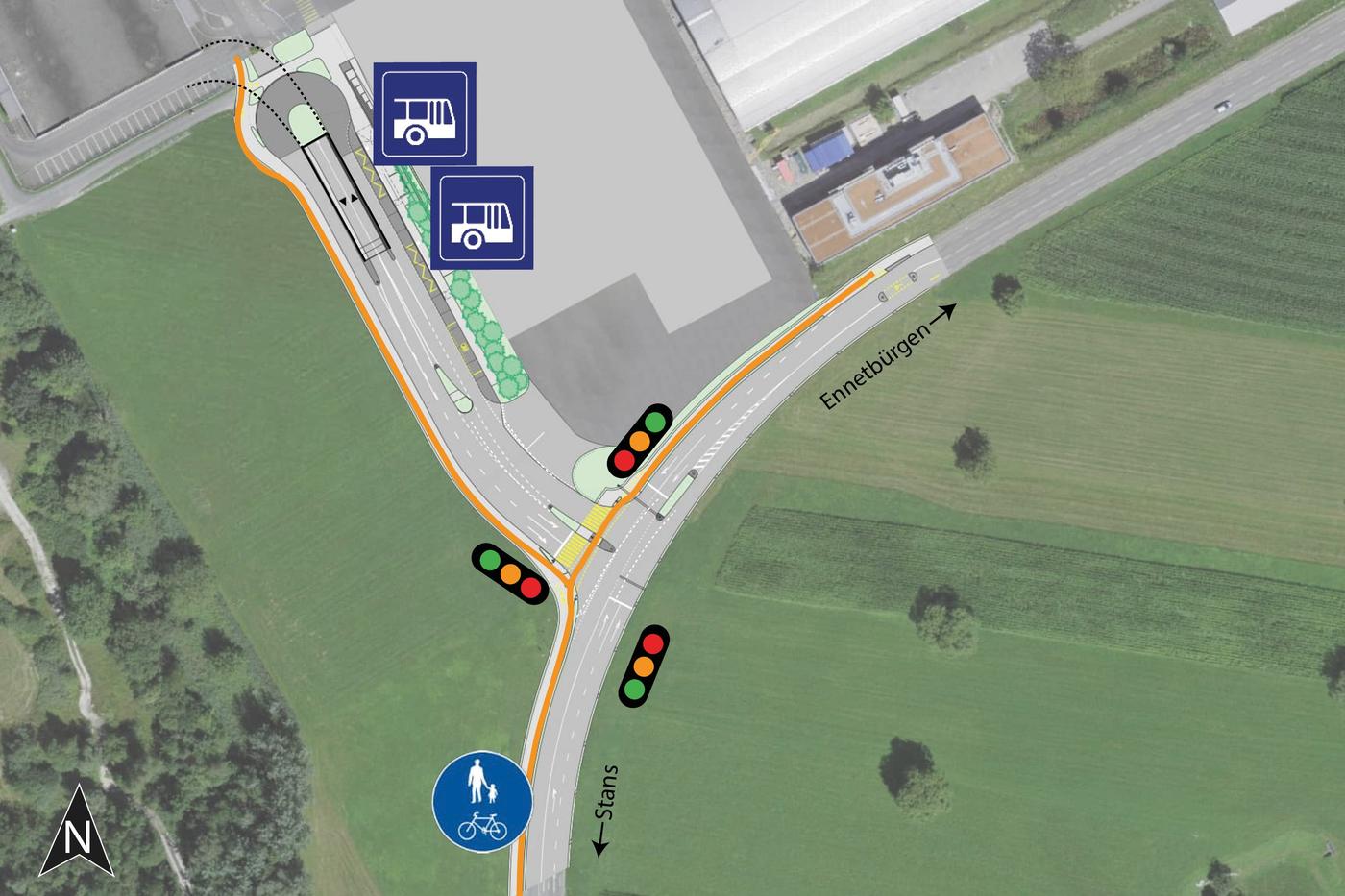 Neuer Verkehrsknoten und Bushaltestelle: Pilatus Werk wird modernisiert!