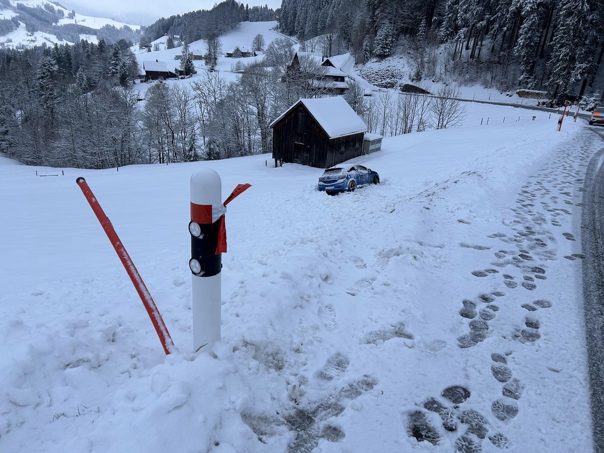 Selbstunfälle in Bühler und Rehetobel: Fahrer unter Alkohol am Steuer!