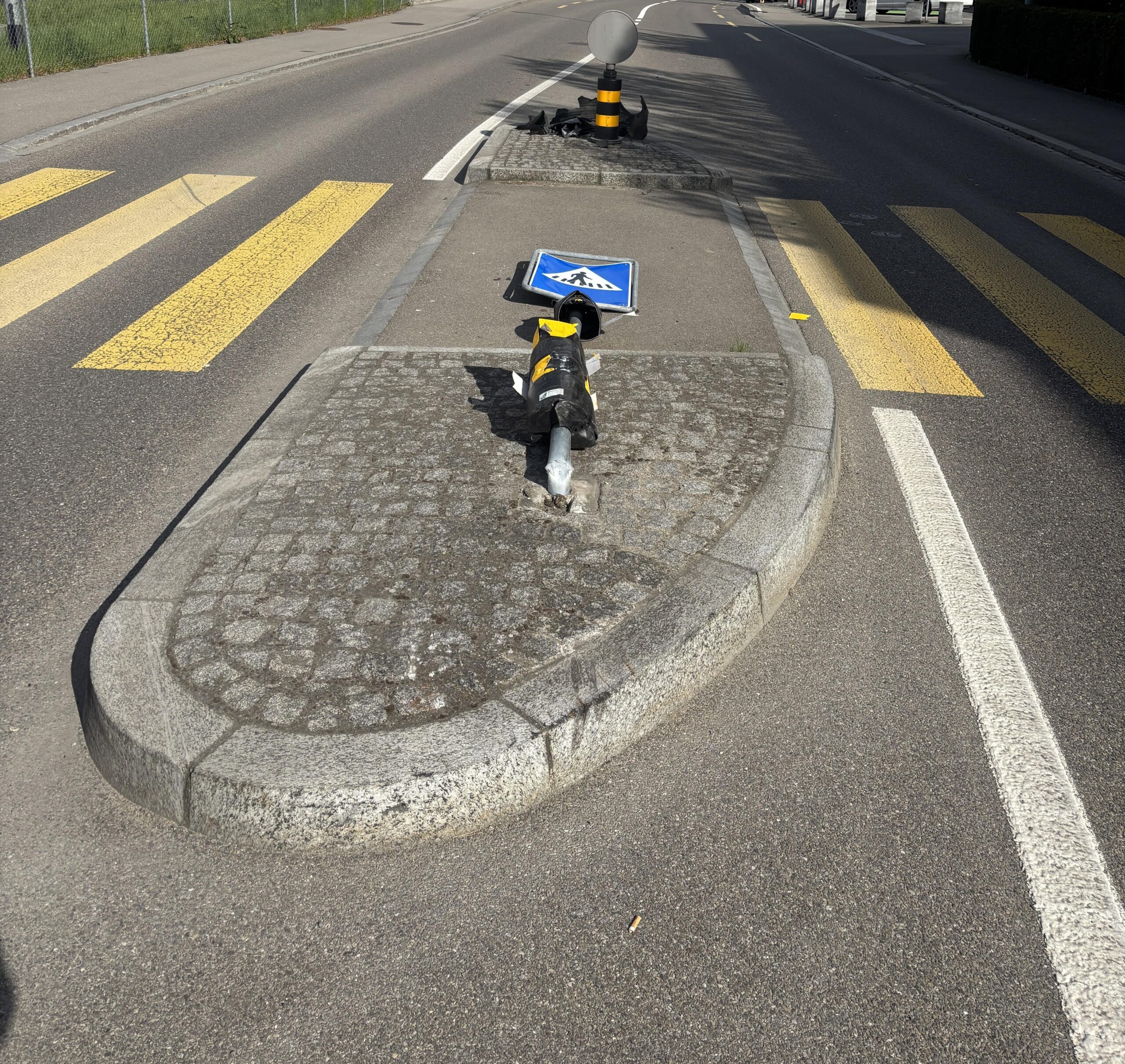 Betrunkene Fahrerin kracht gegen Signaltafel – mehrere Tausend Franken Schaden!