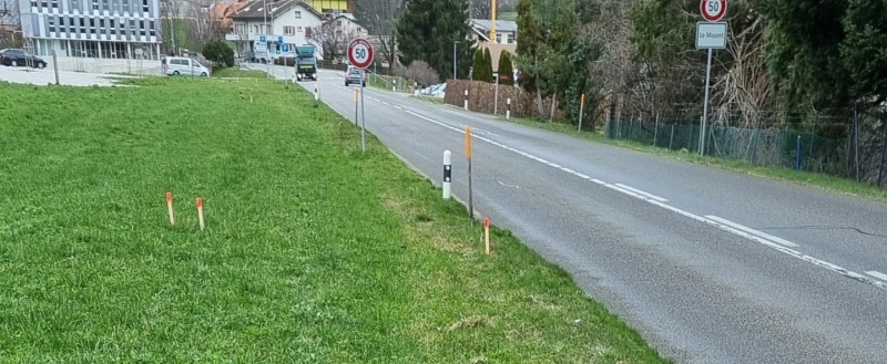 Sichere Wege für Fussgänger und Velofahrer in Le Mouret!