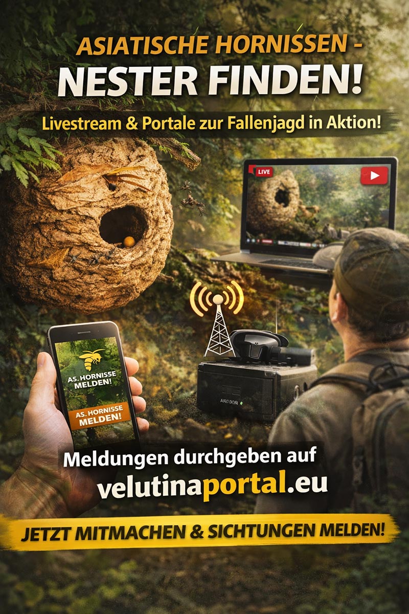Hornissen im Fokus: Livestream zur Europäischen Hornisse – digitale Hilfe bei der Suche nach Asiatischen Hornissen